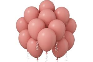Jobkoo Luftballons Rosa Boho, 12 Zoll Matt Altrosa Latex Ballon 30 Stück, Retro Rosa Party Ballons, Aprikose Staubige Rosa Helium Luftballon Für Party Dekoration Geburtstag Hochzeit Babyparty Deko