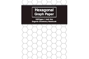 Hexagonal Graph Paper 1 Inch Hex - Organic Chemistry Notebook: 8.5 x 11 inches Hex Grid Pattern Horizontal Aligned for Drawing Organic chemistry structures and Biochemistry or Map Tiles Maker