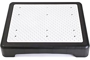 IDEAWORKS Good Ideas Instant Height Non Slip Outdoor Half Step Instantly Reduces Height of doorsteps. Mobility Aid, Black and Grey, L 495MM X B 395MM X H 95MM