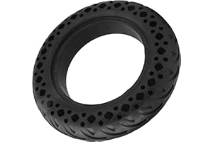 Keenso Rueda s¨®lida de 10 Pulgadas, neum¨¢tico de Scooter el¨¦ctrico de absorci¨®n de Golpes, neum¨¢tico de Goma sin c¨¢mara s¨®lido Antideslizante para Scooters el¨¦ctricos