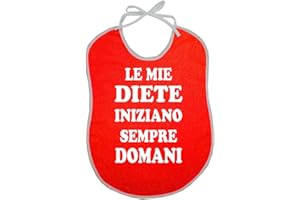 MAGIE DI CASA Bavaglione per Adulto con Frasi Divertenti - Bavaglione cm.45X60 con transfer - Made in Italy, spiritoso, feste, cene, cucina, cuoco, chef