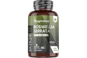 Boswellia kapslar – 2000 mg pulver per kapsel – 180 kapslar för 6 månader – 400 mg frankincense extrakt – 85% boswellinsyror