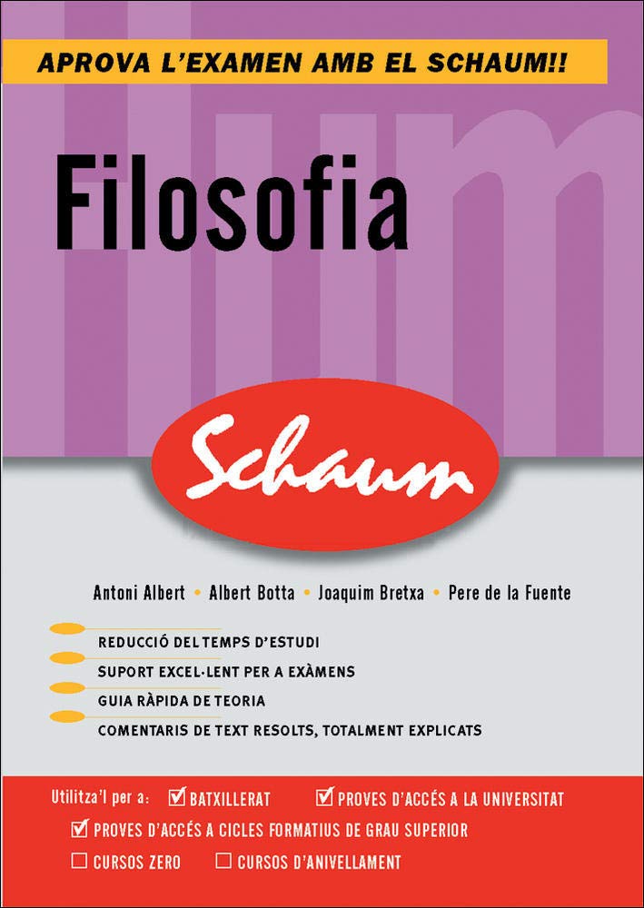 CUTR FILOSOFIA. COMENTARIOS TEXTO. SCHAUM