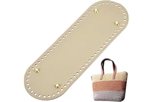 QEQSHQO Taschenboden zum Häkeln PU Leder Tasche Bodenformer Kunstleder Boden Tasche Häkeln Mit Löchern für Strickbeutel Schultertasche