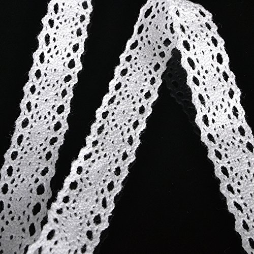 10 Meter Vintage Spitzenband Weiss Spitzenborte Haekel-Borte Spitze Naehen Karten Tagebuch Scrapbooking Geschenkbox Deko