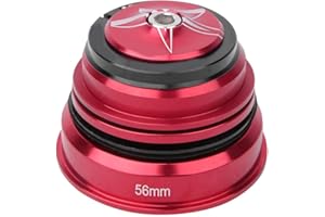 VGEBY Bike Headset Set, 44mm-56MM Lightweight Aluminium Alloy Bicycle Front Fork Stem Headset Cycling Replacement Accessory for Mountain Road Bike (Red 44/56MM) Ride