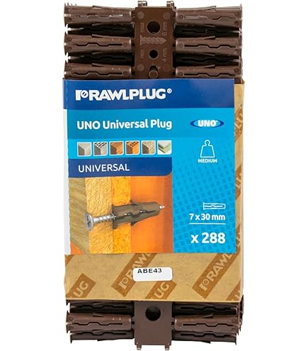 Rawlplug Plastic Wall Plug - Brown - Pack 100 - View #4