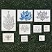 Tattify Assorted Lotus Flower Temporary Tattoos - Body, Mind and Spirit (Set of 18)
