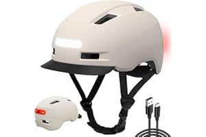 KINGLEAD casco da bicicletta, luce anteriore e posteriore (LED) 5 modalità di luce per uomini e donne Casco da bicicletta leggero per ciclismo trekking
