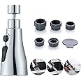 DAYONG Pull Down Faucet Spray Head, 3 Modes Swivel Spout Faucet Extender, Kitchen Faucet Head Replacement with 5 Adapter Kit
