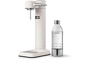 Aarke Carbonator 3 Wassersprudler, Edelstahl-Gehäuse, Sprudelwasserbereiter, inkl. BPA-freier PET-Flasche, kompatibel mit 60 L C02 Zylindern, Farbe: Mattweiß Finish
