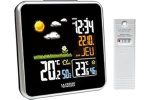 La Crosse Technology - WS6821 Station Météo avec écran LCD coloré - Noir