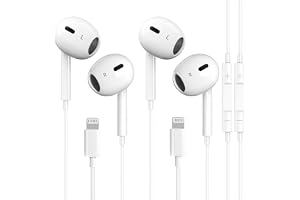 Lightning-hörlurar med kabel, Apple MFi-certifierade hörlurar för iPhone 14/14 Plus/13/12/11/8/7 X Pro Max, in-ear-hörlurar, HiFi-ljud, stereo, 2-pack