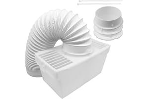 SPARES2GO Kondensatorbox & Entlüftungsschlauch-Set für Bush Wäschetrockner (1,25 m)