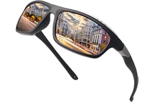 YIMI LJIMI Gafas de sol polarizadas Gafas deportivas 100% protección UV400 CAT 3 CE para hombres y mujeres ciclismo pesca MTB running conducción golf bicicleta deportes al aire libre súper ligero montura