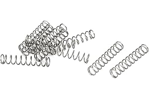 TA-VIGOR 10Pcs Compressed Spring, 4mm OD,0.4mm Wire Size,20mm Free Length Dual Extended Durable Dual Hook Tension Spring for Furniture Screen Doors Repair Projects