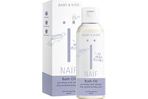 ‎NAÏF Naïf Mildes Badeöl - 100 ml - für Baby und Kind - Natürliche Inhaltsstoffe - 100% Vegan