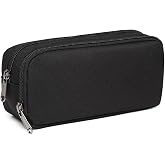 Lrocotanc Compact Black School Pencil Case - School Supplies for Children and Adults (Black)