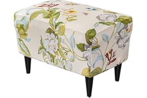 CHNSHOME Hockerbezug rechteckig Ottomane hockerbezug Ottoman-Bezüge Stretch Fußhocker Schonbezug Puffbezug Stretch