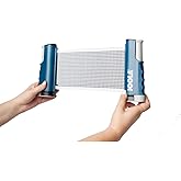 JOOLA Connect uzatılabilir taşınabilir masa tenisi ağı, set (ayarlanabilir uzunluk), mavi, isteğe bağlı raket kılıfı ve top s