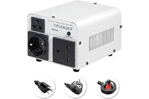 Yinleader Trasformatore di Tensione 800 VA / 800 Watt - In: 110 V o 220 V / Out: 110 V e 220 V (Include Spina UK ed Europea)