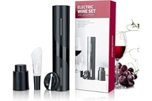 DARBERMU Elektrischer Weinflaschenöffner Set, Multifunktion Automatischer Weinöffner, Öffner mit Folienschneider, Ausgießer, Weinliebhaber Geschenkset, für Festival Party Geburtstag Geschenk