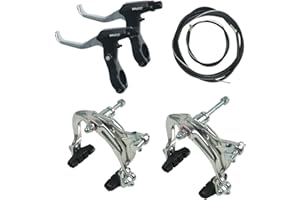 CYSKY Bike Brakes Set, Front and Rear C-Type Brakes Calipers, Include Inner and Outer Cables and Bike Brake Levers Kit for MTB Road Bicycle