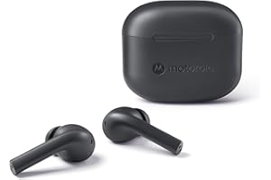 Motorola Moto Buds 065 bezprzewodowe słuchawki Bluetooth – bezprzewodowe słuchawki z Bluetooth 5.3 – wodoodporne słuchawki douszne – zasięg 15 m – słuchawki douszne do 17 godzin – czarne