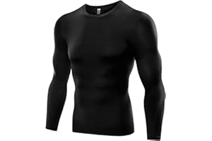 THE PURE BLUE Men's Long-Sleeved Compression Top - Tight Fit Body Shaper and Base Layer Gym Clothes for Men. Moisture-Wicking, Anti-Odour Fabric for Ultimate Performance and Comfort. 6 Colours. 6 Sizes.