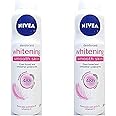 NIVEA 2 Lots X Whitening Smooth Skin Unisex Spray Deodorant, 150Ml, 1 count