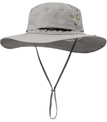 Chapeau De Soleil UV UPF 50+ – Pliable, Large Bord, Mentonnière, Respirant – Pour Homme, Femme, Plage, Jardin, Safari