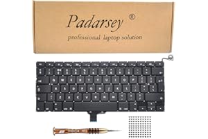 Pardarsey Replacement UK Layout Keyboard Compatible for MacBook Pro 13-inch A1278 2008 2009 2010 2011 2012 2013 2014 2015 Year with 80Pce Keyboard Screws and Screwdriver