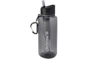 LifeStraw Go 2-Stage Filter Bottle Unisex-Adult, Grey, 1L