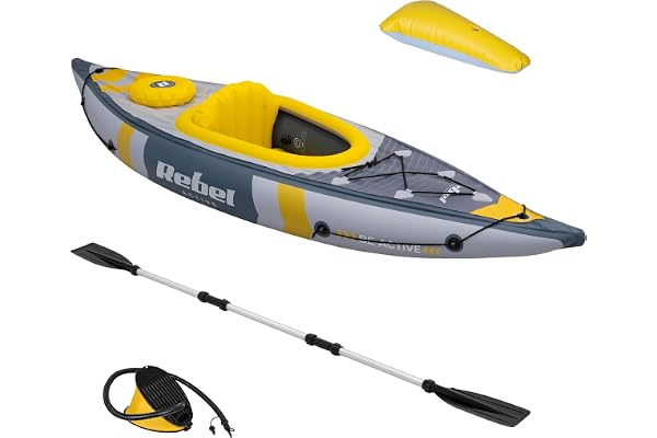 Rebel Electro Kajak Pump Ponton uppblåsbar turist 282 x 90 paddelpump säte RBA-4515