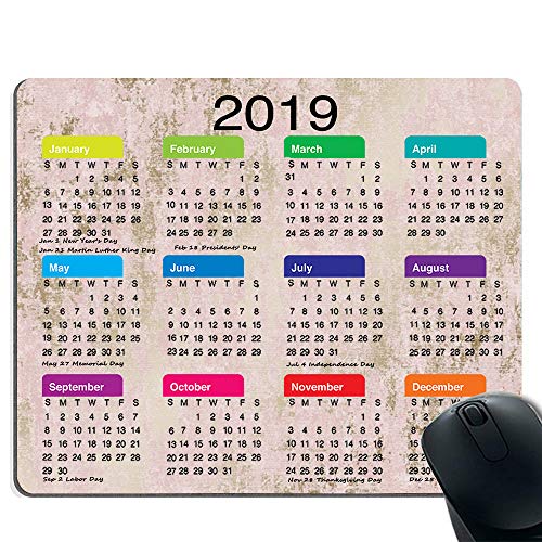 Preisvergleich Produktbild 2019 nuovo tappetino per mouse calendario vecchio rosa per computer