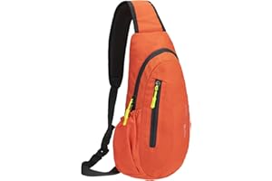 PivotWing Sling Bag Brusttasche Herren Kleiner Rucksack Damen Shoulder Crossbody Crossover Bag Mini Rucksack Klein Schultertasche Brust Tasche Rucksäcke Sporttasche Umhängetaschen Crossbag Orange