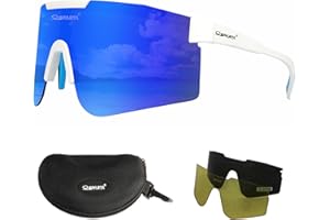 OUTDOORSPARTA Polarized Sports Sunglasses with 3 Interchangeable Lenses, Cycling Glasses,Baseball Golf Driving Sunglasses