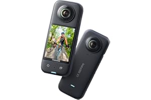 Insta360 X3 - Wodoodporna kamera sportowa 360 z czujnikami 1/2 cala 48 MP, 5,7K 360 Active HDR Video, 72 MP 360 zdjęć, pojedynczy obiektyw 4K, tryb 60 kl./s, stabilizacja, ekran dotykowy 5.8 cm,