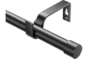 ESON CASA Barras de cortina extensibles 76-280 cm, diámetro de 19 mm, barra de cortina ajustable con tiradores para cortinas con ojales, elegantes barras decorativas para dormitorio