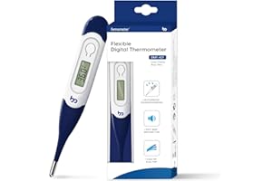 FEMOMETER Digital Thermometer with Flexible Tip - Fast Accurate Oral, Underarm & Rectal for Adults, Kids & Baby