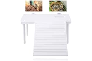 LENTLY Piattaforma Tartaruga,Piattaforma Galleggiante per Rettili,Bianca Piattaforma Galleggiante per Rettili Tartaruga con Scala da,Terrario Acquario Ornamento(5,5 X 3,9 X 2,5 Pollici)