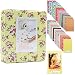Produktbild Albus Store 64 Taschen Mini Fotoalbum für Fujifilm Instax Mini 7s 8 8+ 9 25 26 50s 70 90 Sofortige Kamera & Namenskarte (gelbe Blume)