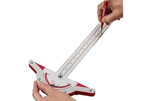 FTIK Woodworkers Edge Rule, Holzarbeiter Randregel, Digital Angle Finder Winkelmesser, weiarm Holzbearbeitungslineal, Winkelmesswerkzeug Lineal, 0-70 Grad Einstellbar