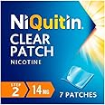 NiQuitin 14 mg Nicotine Patch - Step 2 - Stop Smoking Aid Therapy - 14 Clear Patches for 2 Weeks Treatment - 24h Craving Control - Invisible Nicotine Patches,14 Count (Pack of 1)