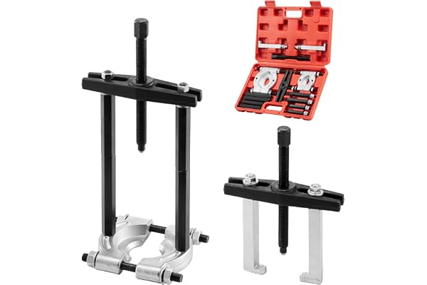 VEVOR Kit d'Extracteurs de Roulement 14PCs, Arrache Roulement Capacité de 5 tonnes avec Mâchoires de 50 et 70 mm, Kit d’Outils d'Extraction avec Étui, pour Réparation Automobile Atelier Garage