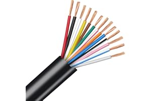 ‎AOHEWEI AOHEWEI 13 adriges Kabel für Anhänger 5m Abschleppseil 13 adriges Anhängerkabel schwarz für Wohnwagen LKW Industrie