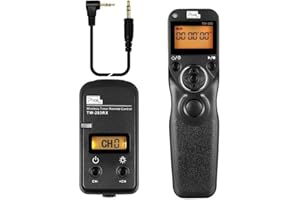 Pixel TW283-E3 Kamera Fernauslöser für Canon EOS R RA RP 850D 90D 80D 70D 77D 60D 200D 800D 750D 400D 1200D 1000D 2000D M5 M6 G1X Rebel XTi T5i T7i RS-60E3 Timer Auslöser Kompatibel mit Olympus Fuji