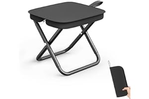 SNZ Sgabello Pieghevole Portatile, Sedie Pieghevoli da Esterno, Mini Sgabello da Campeggio, Sgabello Richiudibile, Sgabelli Pieghevoli per Attività All'aria Aperta per Viaggi, Escursioni, Giardino, Picnic