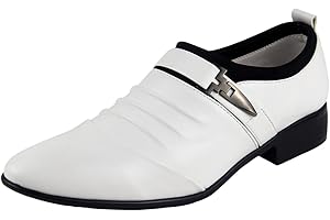 wealsex Chaussures de Ville sans Lacets Bout Pointu Homme Chaussures d'affaires Grande Taille 45 46 47 48