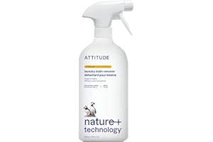 ATTITUDE Laundry Stain Remover, EWG Verified, Tough on Stains, Plant-Based & Vegan, Natural Laundry Soap, Citrus Zest Scent, 800 mL